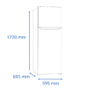 Refrigerador Heladera James Inoxidable 372 Litros Frio Seco RJ 401 INOX