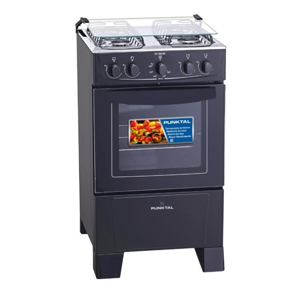 Cocina a Gas Punktal 4 Hornallas Negro PK-268 BK