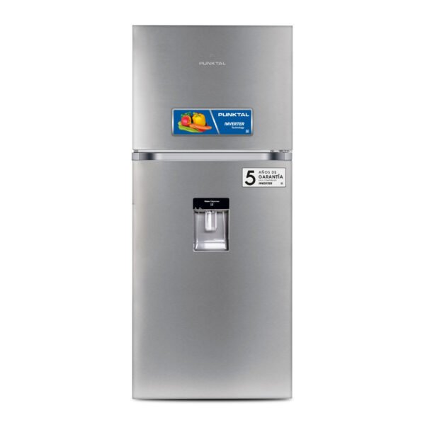 425 Refrigerador Heladera Punktal Inoxidable 409 Litros Inverter Con Dispensador Frio Seco PK-425 FSI