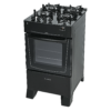 Cocina a Gas James 4 Hornallas Negro Con Mesada De Vidrio C 690 V NEGRO