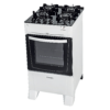 C690V_BlancaIzquierda4HVIDRIO Cocina a Gas James 4 Hornallas Blanco Con Mesada De Vidrio C 690 V BLANCO