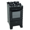 Cocina a Gas James 4 Hornallas Negro Con Mesada De Vidrio C 690 V NEGRO