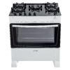 C695V-Blanca-Frente5h Cocina a Gas James 5 Hornallas Blanco Con Mesada De Vidrio C 695 V BLANCO