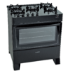 Cocina a Gas James 5 Hornallas Negro Con Mesada De Vidrio C 695 V NEGRO