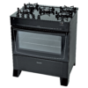 Cocina a Gas James 5 Hornallas Negro Con Mesada De Vidrio C 695 V NEGRO