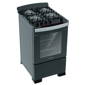 Cocina a Gas James 4 Hornallas Negro Con Mesada De Vidrio C 804 V NEGRO