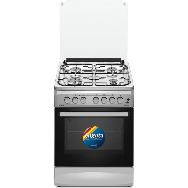 Cocina Combinada Enxuta 4 Hornallas Inox 60x60 CENX5644I