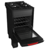 Cocina a Gas Enxuta 4 Hornallas Negro Con Mesada de Vidrio CENXV27543NG-1