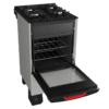 Cocina a Gas Enxuta 4 Hornallas Inoxidable Con Mesada de Vidrio CENXV27542T