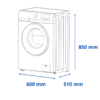 Lavarropas James Carga Frontal 6 Kg Blanco LR 6990 BLT