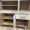 Promo de Bajo mesada con dos puertas y dos cajones, y aereo con tres puertas. Color blanco