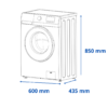 Lavarropas James Carga Frontal 6 Kg Silver LR 1008 INV S