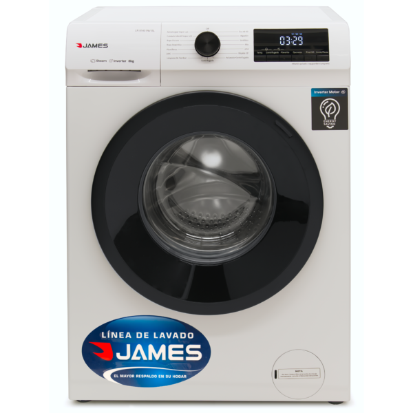 Lavarropas James Carga Frontal 8 Kg Inverter Blanco LR 8140 INV BL