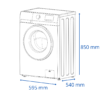 Lavarropas James Carga Frontal 8 Kg Inverter Blanco LR 8140 INV BL