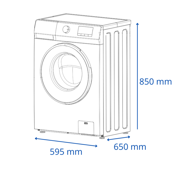 Lavarropas James Carga Frontal 10,5 Kg Inverter Blanco LR 1016 INV BL G3