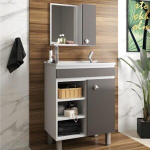 Kit De Baño Siena Con Patas Blanco Oxxi