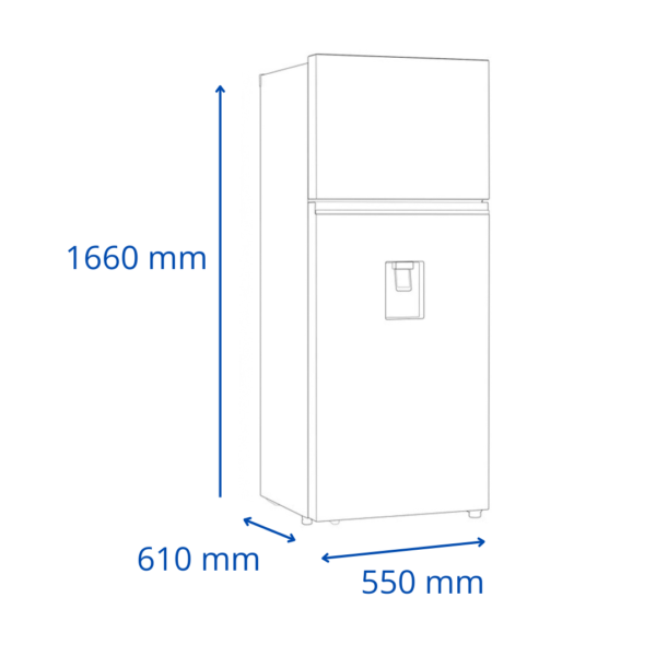Refrigerador Heladera James Inoxidable 293 Litros Con Dispensador Frio Seco RJ 301 Inox D