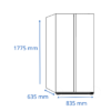Refrigerador Heladera James Inoxidable 486 Litros Inverter Side By Side Frio Seco RJ 35M SBSI
