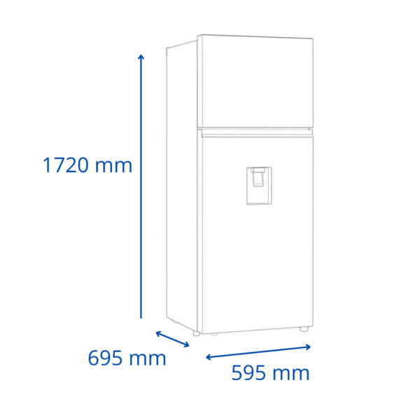 Refrigerador Heladera James Inoxidable 372 Litros Con Dispensador Frio Seco RJ 401 Inox D