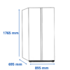 Refrigerador Heladera James Inoxidable 562 Litros Inverter Side By Side Frio Seco RJ 45 M SBSI INOX