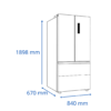 Refrigerador Heladera James Inoxidable 514 Litros Inverte French Door Frio Seco RJ 460 FTI MI