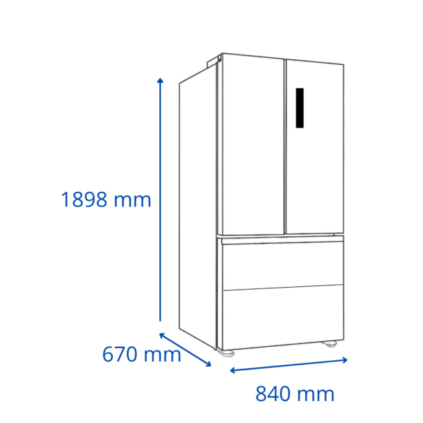 Refrigerador Heladera James Inoxidable 514 Litros Inverte French Door Frio Seco RJ 460 FTI MI