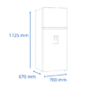 Refrigerador Heladera James Inoxidable 448 Litros Inverter Con Dispensador Frio Seco RJ 571 Inv Inox D