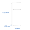 RJ-571-INV33-32 Refrigerador Heladera James Blanco 452 Litros Frio Seco RJN 571 Inv B