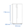 Refrigerador Heladera James Inoxidable 559 Litros Inverter Side By Side Frio Seco RJN 40K SBSI