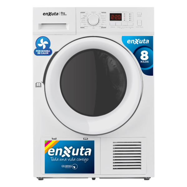 Secarropas Enxuta 8 Kg Blanco Por Bomba de Calor SENX980BC