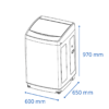 Lavarropas James Carga Superior 10 Kg Blanco WMTJ-1080 F2