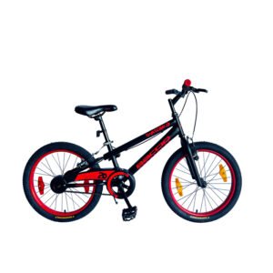 Bicicleta Baccio Bambino rodado 20 en color negro y rojo, con diseño juvenil y detalles deportivos