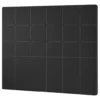 Respaldo de cama Imperial 2 plaza tapizado en tela negro con capitoné, diseño moderno y elegante