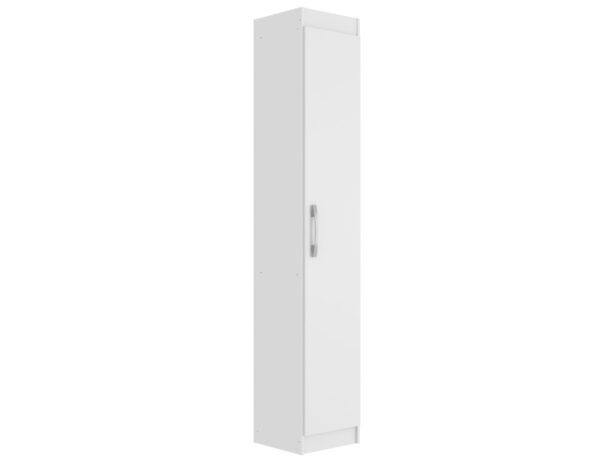 Armario Panelero Toledo con puerta en color blanco y estructura en color blanco, diseño funcional para almacenamiento en el hogar