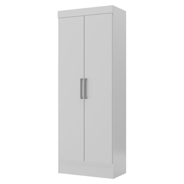 Armario multiuso Nara con dos puertas, color blanco, diseño funcional para almacenamiento en el hogar