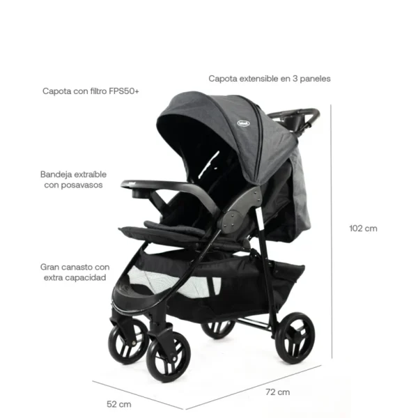 Coche De Bebe Gris Sienna Travel Sytem Bebesit