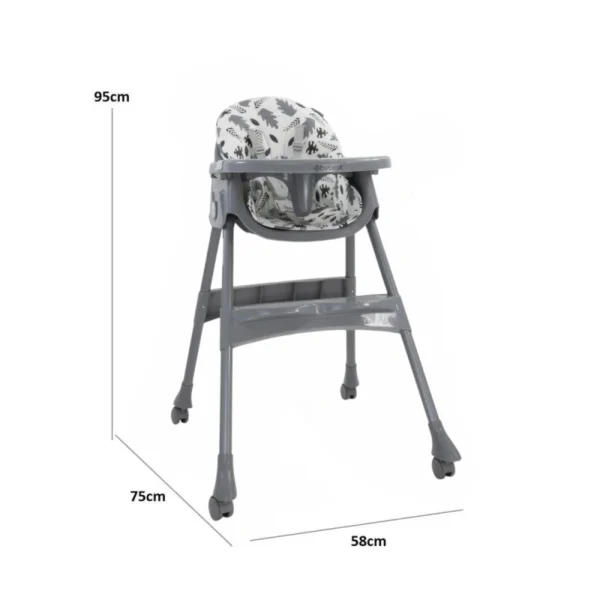 Silla de Comer Gris STEPS Bebesit