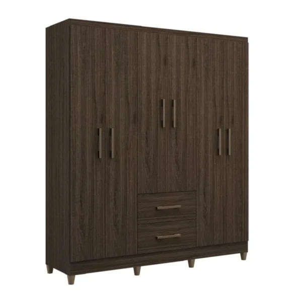 Ropero Fortaleza 6 Puertas Oscuro