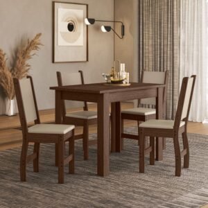 Juego de Comedor Bellagio 4 Sillas Oscuro
