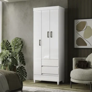 Ropero Fit 3 Puertas y 2 Cajones Blanco