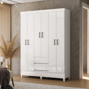 Ropero Fit 6 Puertas y 2 Cajones Blanco