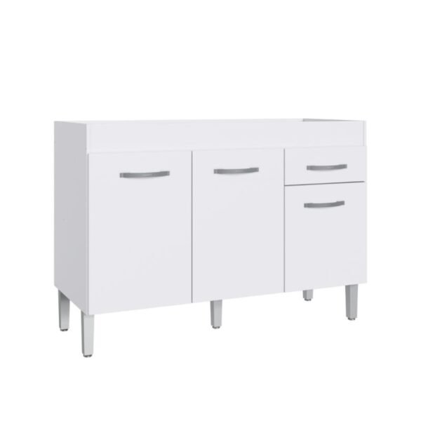 Bajo Mesada 3 Puertas y 1 Cajon Blanco BL25251