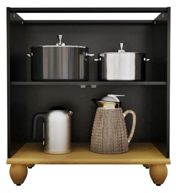 Bajo Mesada Joy Negro 2 Puertas