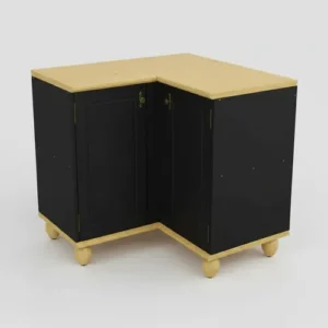 Bajo Mesada Joy Esquinero Negro 2 Puertas