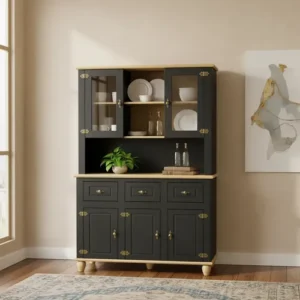 Kit de Cocina Joy Negro 5 Puertas y 3 Cajones