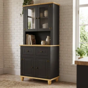 Kit de Cocina Joy Negro 4 Puertas y 2 Cajones